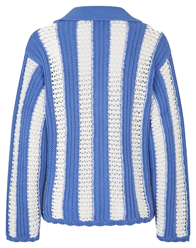 Stine Goya - Knit Collar Cardigan - Baseball Stripes